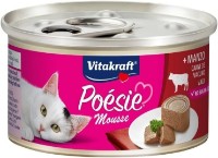 Hrană umedă pentru pisici Vitakraft Poesie Mousse Beef 85g 23pcs (31539)