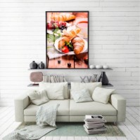 Pictură ArtShop Real French Breakfast 40x80 (PET127-M)
