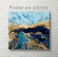 Pictură ArtShop Gold & Blue Marble 60x60cm (PFLD20-L-PL) imaginea #3 — magazin online Desire.md