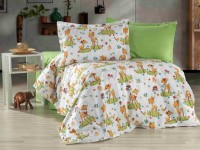 Lenjerie de pat Cottony Poplin Caprioare/Verde Nr 72 1P (22101854-9/211245)