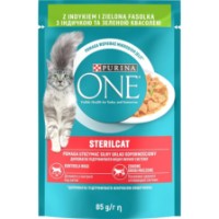 Hrană umedă pentru pisici Purina One SterilCat Turkey & Green Beans 26x85g