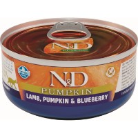 Hrană umedă pentru pisici Farmina N&D Pumpkin Lamb, Pumpkin & Blueberry 70g