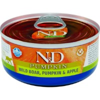 Hrană umedă pentru pisici Farmina N&D Pumpkin Wild Boar, Pumpkin & Apple 70g