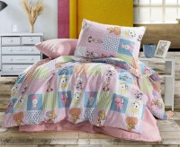 Lenjerie de pat Cottony Poplin Tedy roz/Raluca 2P (61290-23/217477)