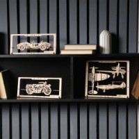 3D-puzzle UGears 2.5D Framed Fighter Plane  imaginea #3 — magazin online Desire.md