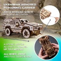 3D-puzzle UGears Dozor-B Combat Vehicle (70190) imaginea #8 — magazin online Desire.md