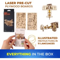 3D-puzzle UGears Mini Biplane (UTG0093) imaginea #6 — magazin online Desire.md