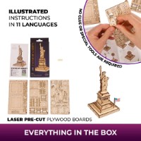 3D пазл UGears Mini Statue Of Liberty  фото №5 — интернет-магазин Desire.md