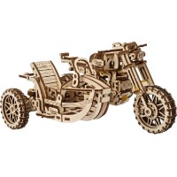 3D пазл UGears Motorcycle Scrambler UGR-10 With Sidecar (UTG0072)