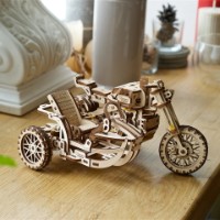 3D пазл UGears Motorcycle Scrambler UGR-10 With Sidecar (UTG0072) фото №2 — интернет-магазин Desire.md