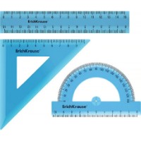 Set de rigle Erich Krause Neon 4pcs Blue (52991)
