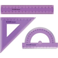 Set de rigle Erich Krause Neon 4pcs Lilac (52992)