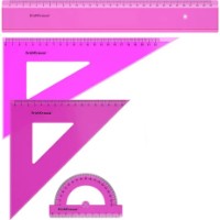 Set de rigle Erich Krause Neon 4pcs Pink (53018)
