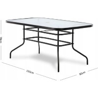 Masă GardenLine Black 150x90x70cm NEO2286  imaginea #4 — magazin online Desire.md