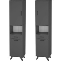 Шкаф для ванной Bofigo 12-74-08 Anthracite фото №4 — интернет-магазин Desire.md
