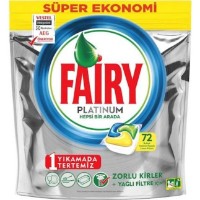 Detergent pentru mașine de spălat vase Fairy Platinum All in One 72pcs