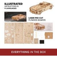 3D-puzzle UGears Winged Sports Coupe (UTG0132) imaginea #5 — magazin online Desire.md
