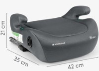 Scaun auto înălțător pentru copii Kikka Boo i-Tip 2 Dark Grey imaginea #2 — magazin online Desire.md