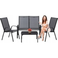 Set mobila de grădină Chomik 3pcs NEO6397 Black imaginea #9 — magazin online Desire.md