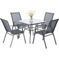 Set mobila de grădină GardenLine 5pcs Grey TIH3384