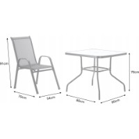 Набор садовой мебели GardenLine 5pcs Grey TIH3384 фото №2 — интернет-магазин Desire.md