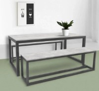 Set mobilă pentru bucătărie Deco 175x70x75 + 2 Bench Grey/Black (S8CTM2B) imaginea #3 — magazin online Desire.md