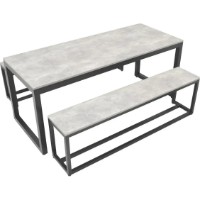 Set mobilă pentru bucătărie Deco 175x70x75 + 2 Bench Grey/Black (S8CTM2B) imaginea #4 — magazin online Desire.md
