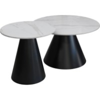 Set masute cafea Deco Arno 2pcs (MCARN-LRIH-WHT)