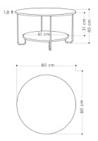 Măsuţă cafea Deco Corro Light Mocca imaginea #3 — magazin online Desire.md