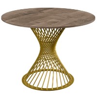 Masă pentru bucătărie Deco Felicia 100cm Colonial/Golden
