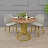 Masă pentru bucătărie Deco Felicia 100cm Colonial/Golden imaginea #7 — magazin online Desire.md