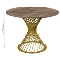 Masă pentru bucătărie Deco Felicia 100cm Colonial/Golden imaginea #9 — magazin online Desire.md