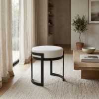 Taburet Deco Flo White