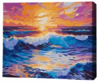 Tablou pe numere Brushme Закат над океаном 40x50cm (MG0012FC)