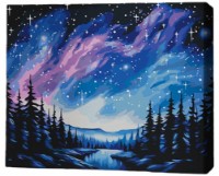 Tablou pe numere Brushme Звёздная ночь 40x50cm (MG0030FC)