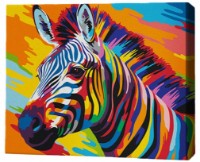 Tablou pe numere Brushme Зебра в красках (RMG0036FC)