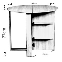 Masă pentru bucătărie Hanah Home Middle Walnut imaginea #6 — magazin online Desire.md
