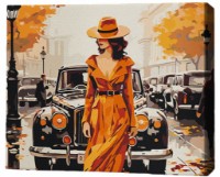 Tablou pe numere Brushme Леди в оранжевом 40x50cm (MG0027FC)