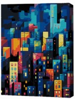 Tablou pe numere Brushme Ночной город 30x40cm (RMGB026FC)