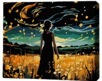 Tablou pe numere Brushme Под звёздным небом 30x40cm (RMGB018FC)