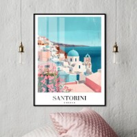 Pictură ArtShop Santorini: The Jewel of the Aegean Sea 40x60cm (PCM162-L)