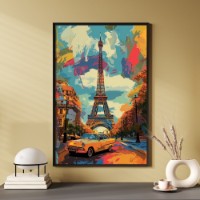 Pictură ArtShop Eiffel Tower and Retro Car 40x60cm (PCM197-L-L)