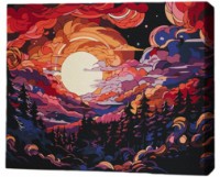 Tablou pe numere Brushme Сияние ночи 30x40cm (RMG0029FC)