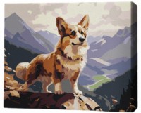 Tablou pe numere Brushme Смелый корги 30x40cm (RMG0003FC)