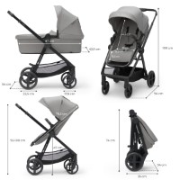 Carucior Kinderkraft Newly 4in1 Mink Pro Moonlight Grey (KSNEWL00GRY400I) imaginea #4 — magazin online Desire.md