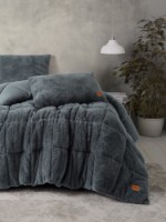 Lenjerie de pat Cotton Box Double Plush Duvet Grey