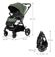 Carucior Kinderkraft Yoxi Mystic Green (KSYOXI00GRE0000) imaginea #5 — magazin online Desire.md