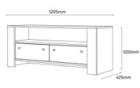 Тумба под ТВ Fabrik Home Belfort 1205*425*500mm белый ясень фото №2 — интернет-магазин Desire.md