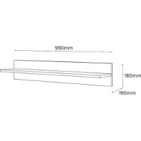 Raft de perete Fabrik Home Belfort 990x180x190mm Орех каменный imaginea #4 — magazin online Desire.md