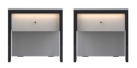 Noptieră Fabrik Home Clay 2pcs 400x410x400mm (c подсветкой) Grey